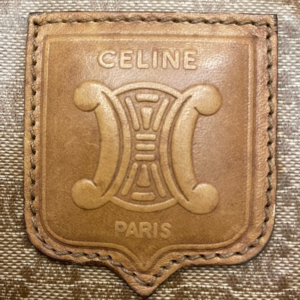 Celine Authentic Vintage Brown and Tan Macadam Boston Bag - Picture 9 of 17
